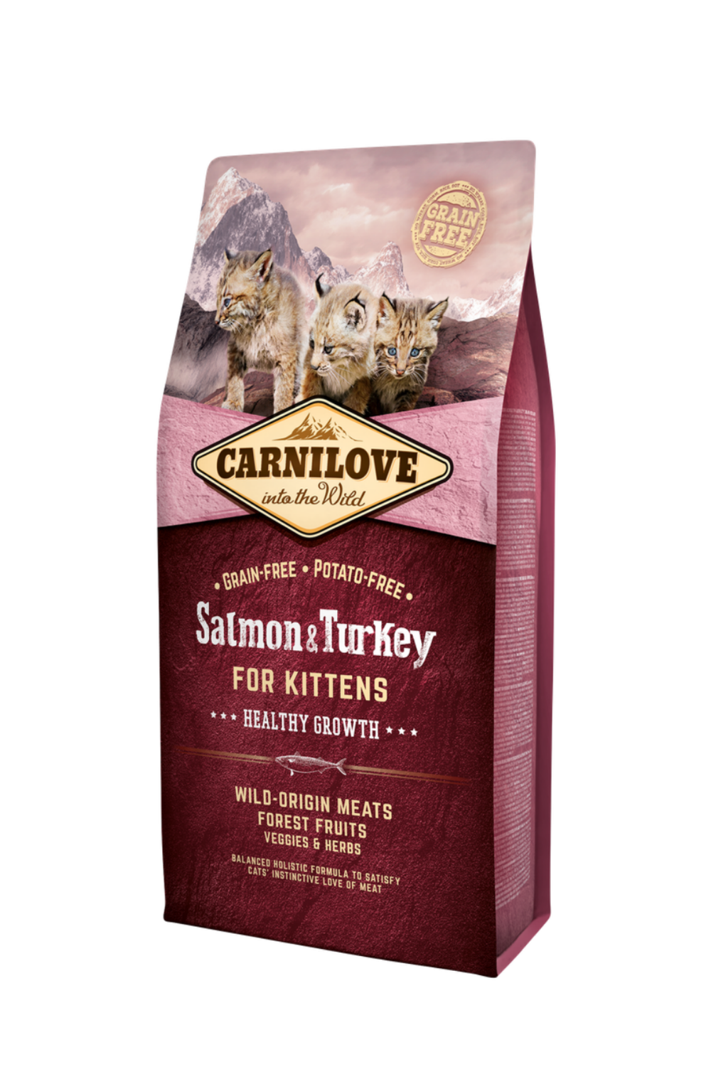 Yavru Kediler için Somonlu & Hindili Tahılsız Kuru Mama 2 kg