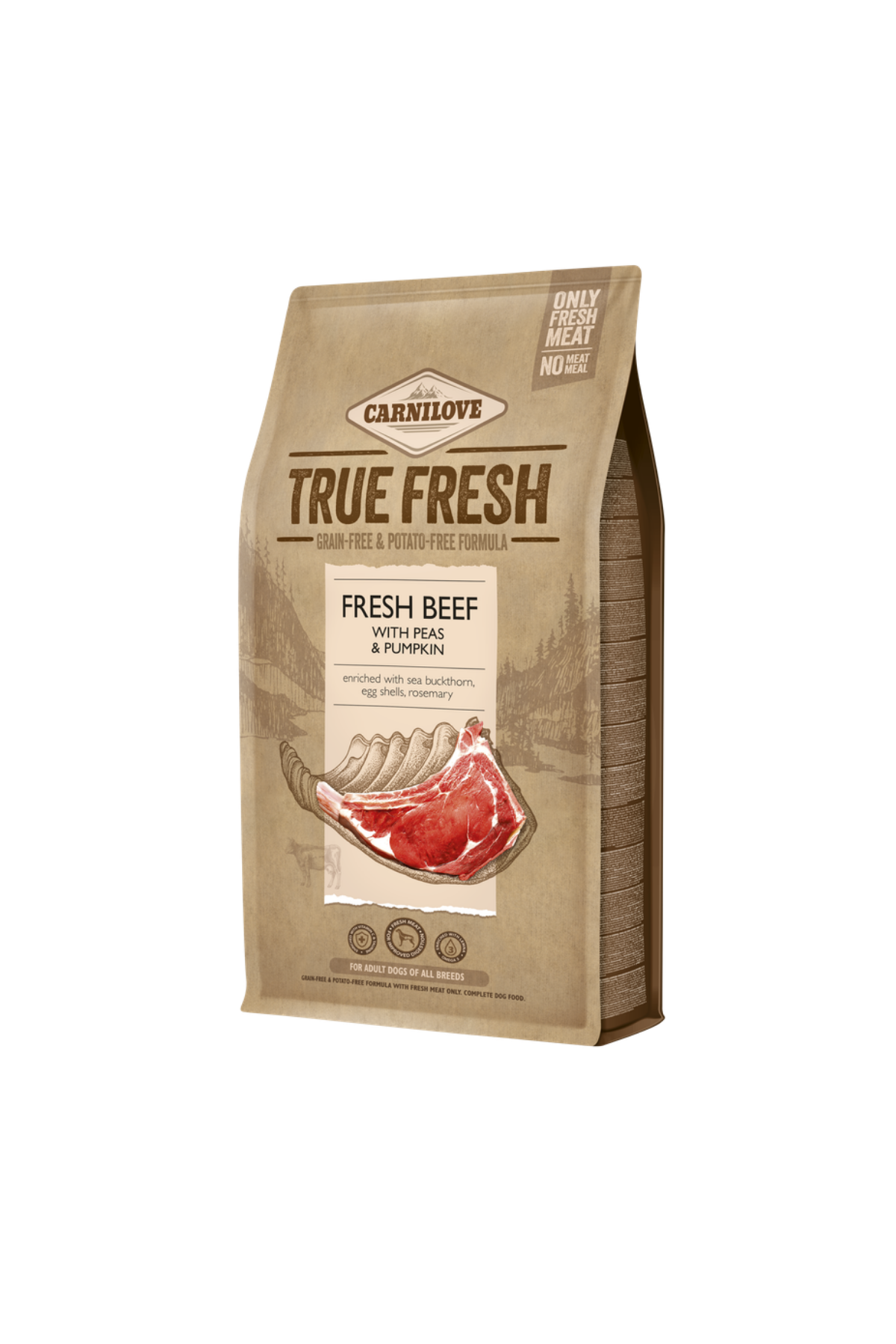 True Fresh Sığır Etli  Tahılsız Yetişkin Köpek Kuru Maması 4 kg