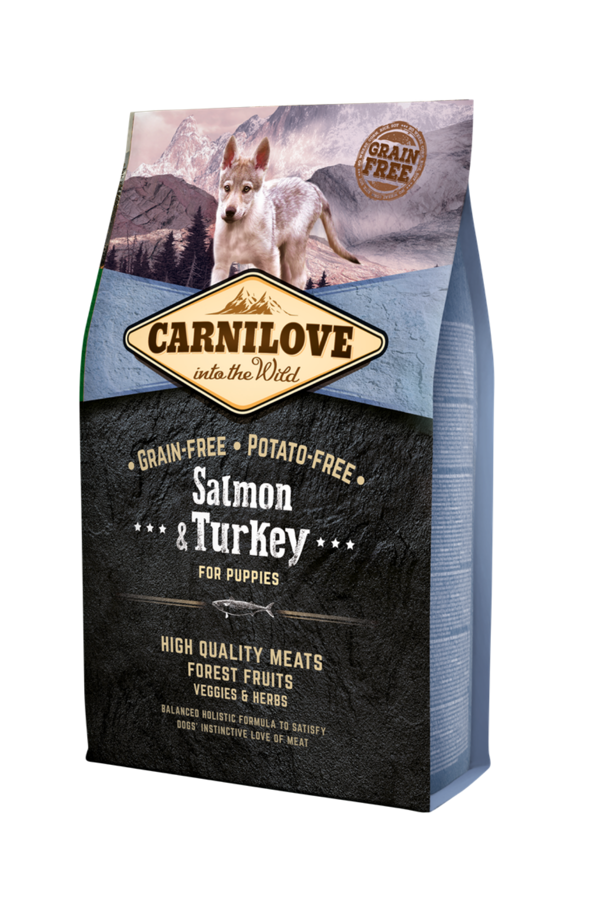 Somonlu & Hindili Tahılsız Yavru Köpek Maması 4 kg