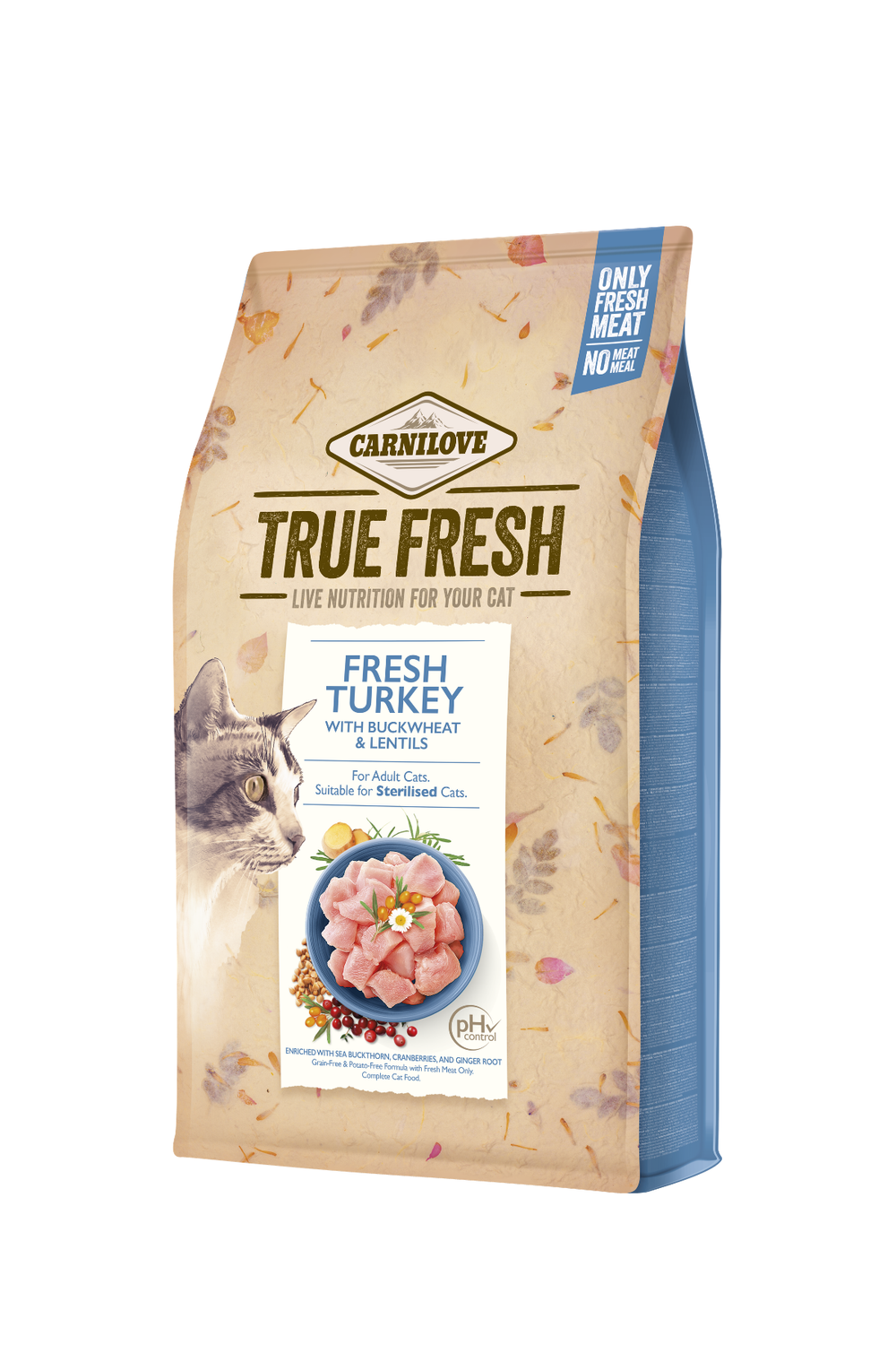 Kedi True Fresh Tahılsız Hindili Kuru Mama 4,8 kg (Kısırlaştırılmış)
