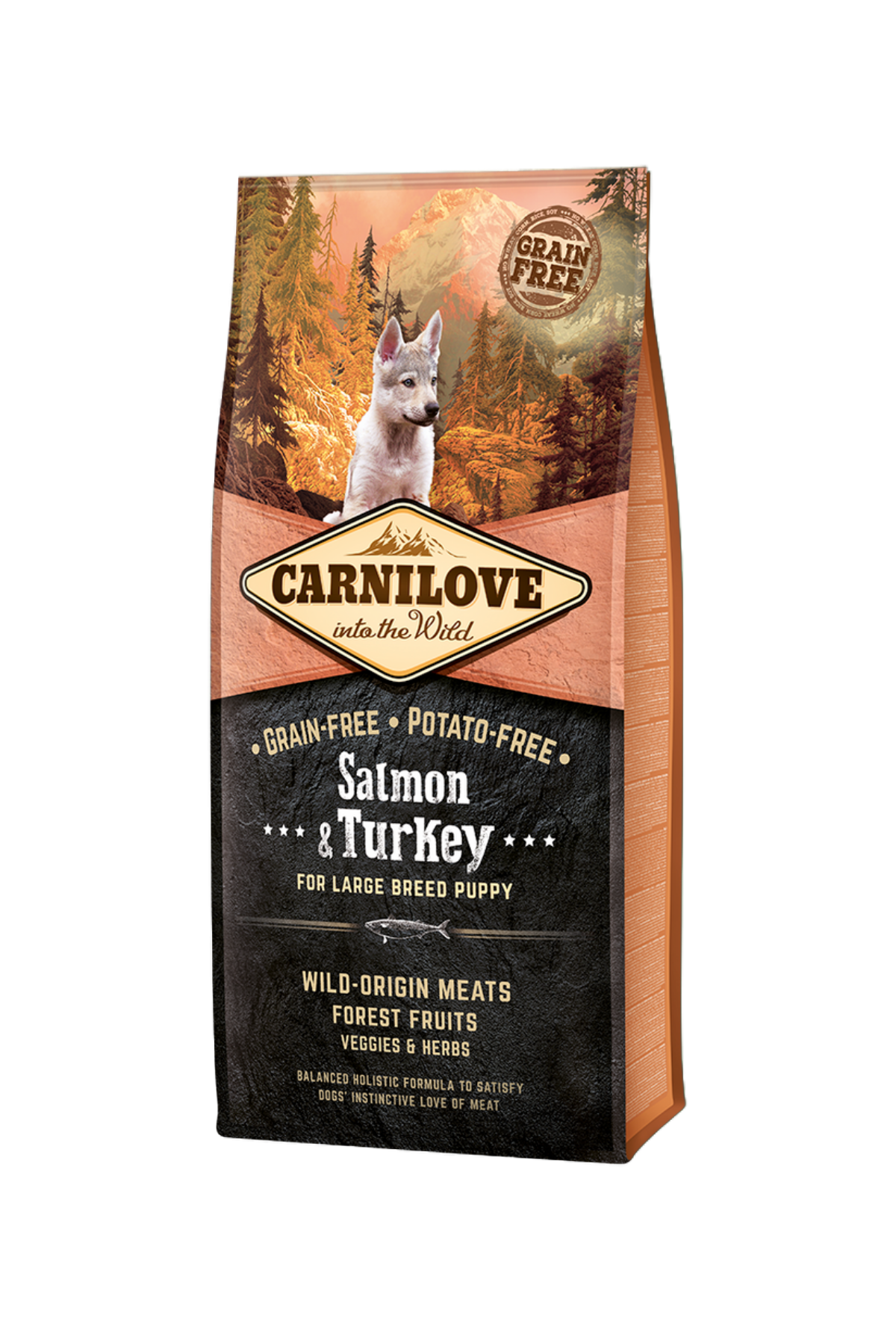 Somonlu ve Hindili Tahılsız İri Irk Yavru-Genç Köpek Kuru Maması 12 kg