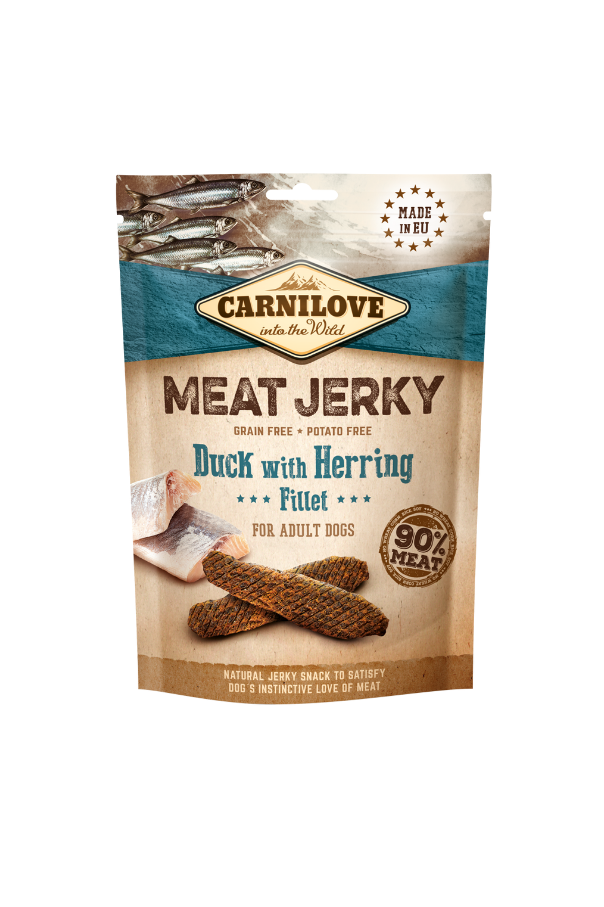 Ördekli & Balıklı Jerky Yetişkin Köpek Ödül Maması 100 gr