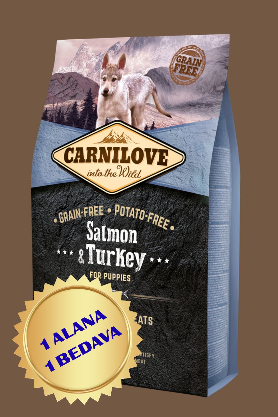 Somonlu & Hindili Tahılsız Yavru Köpek Maması 1,5 kg