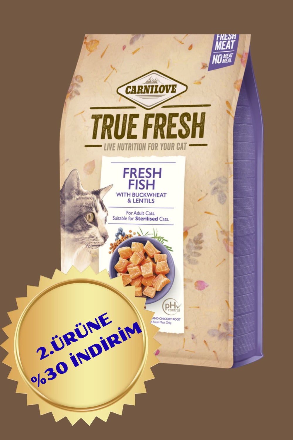 Kedi True Fresh Tahılsız Balıklı Kuru Mama 1,8 kg (Kısırlaştırılmış)