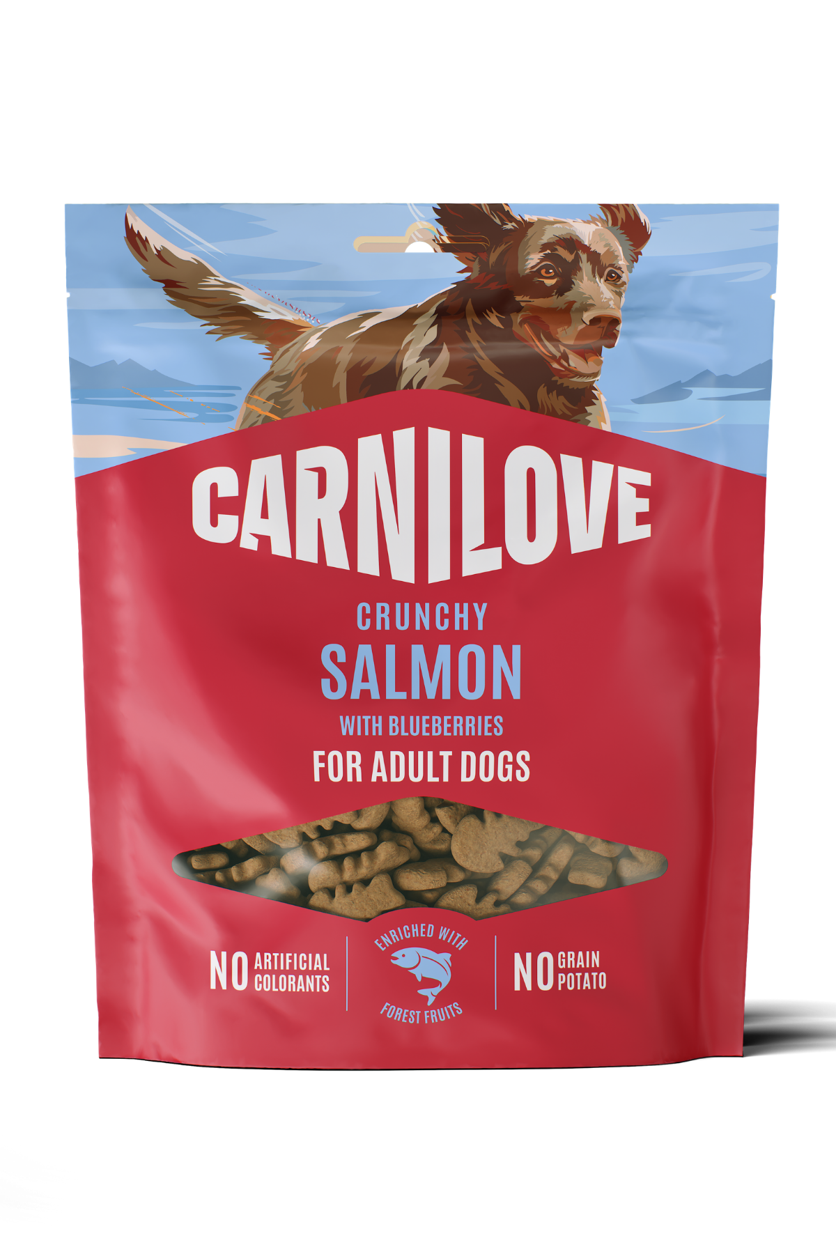 Somonlu (Yaban Mersinli) Crunchy Köpek Ödül Maması 200 gr