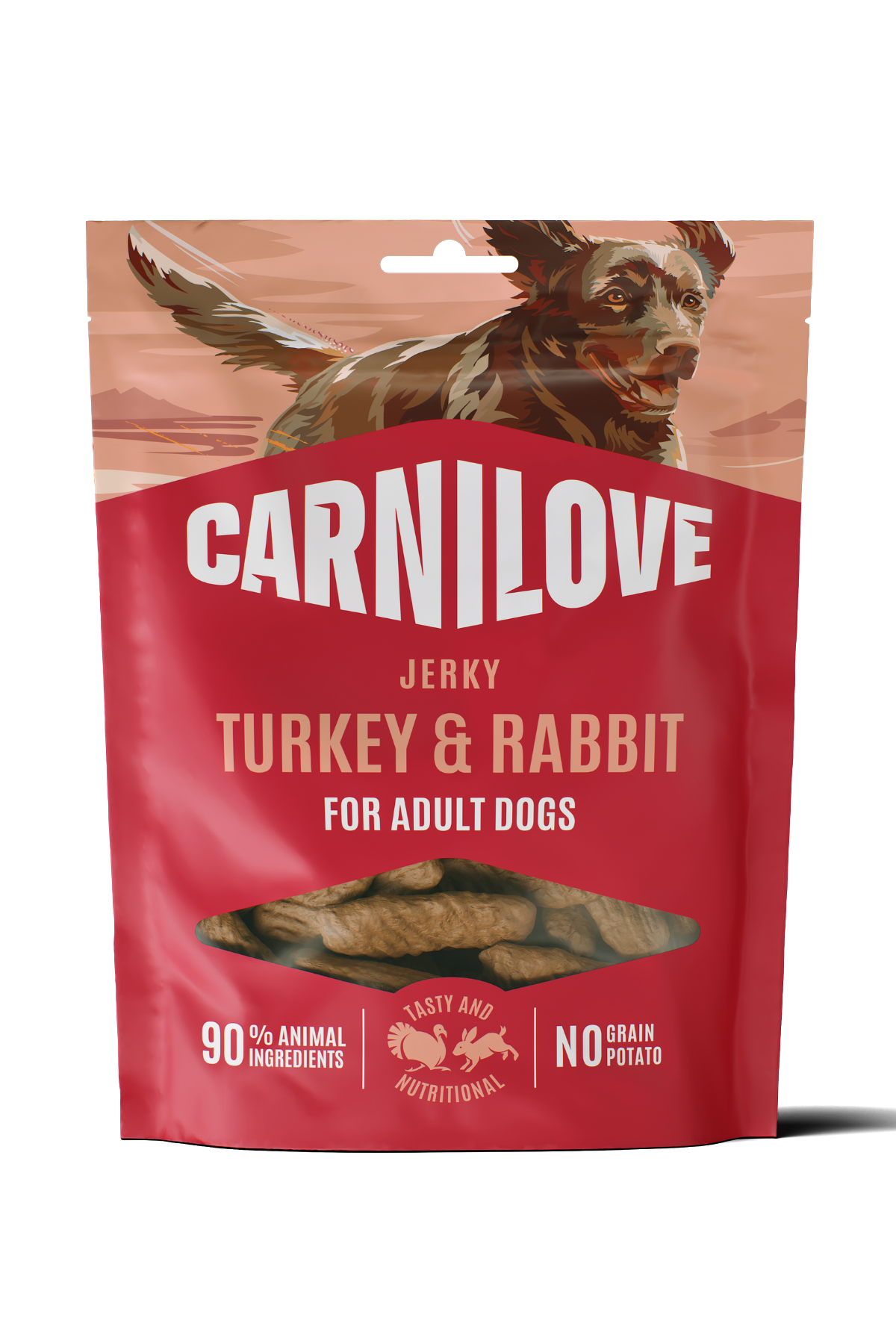 Hindili & Tavşanlı Jerky Yetişkin Köpek Ödül Maması 100 gr