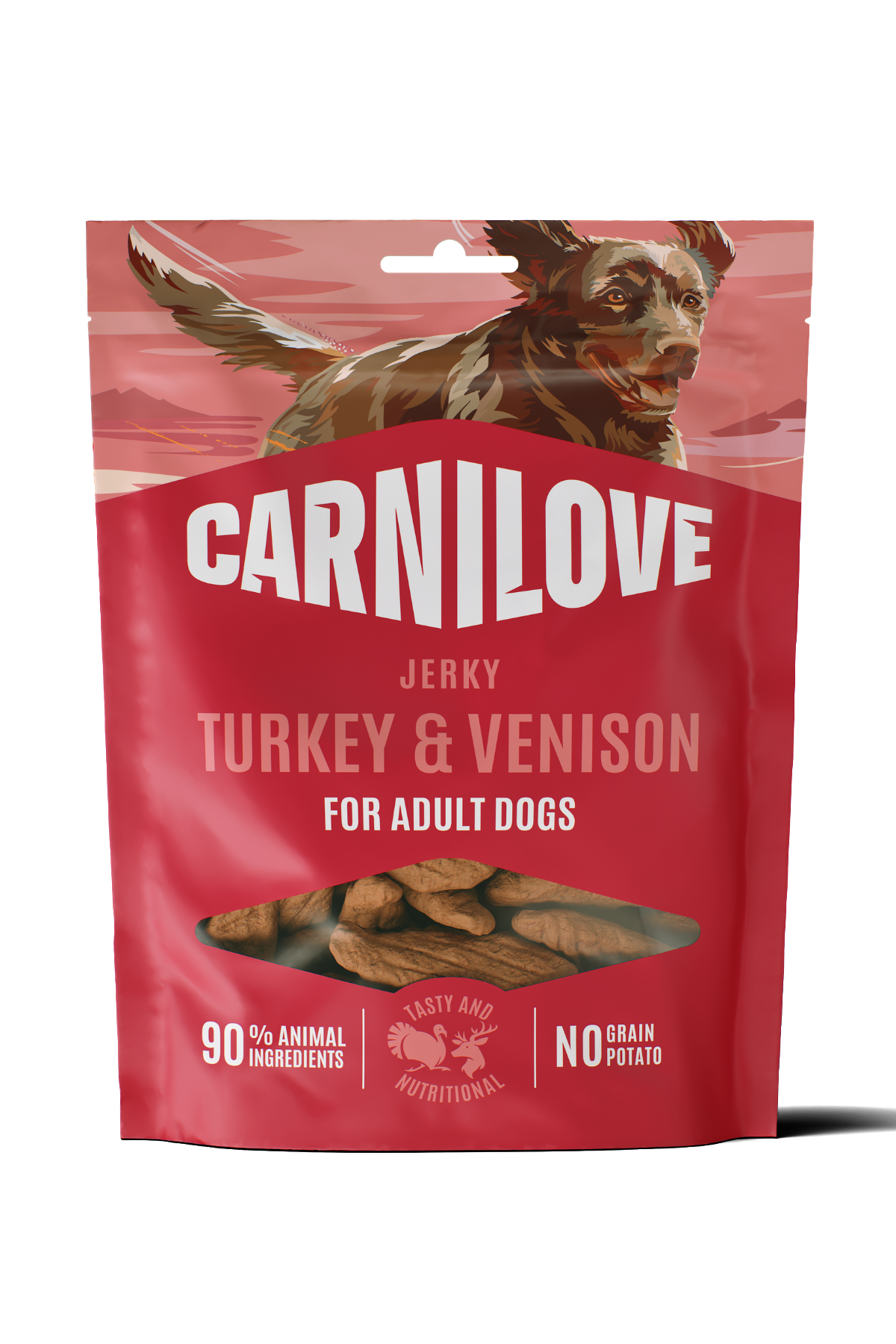 Hindili & Geyik Etli Jerky Yetişkin Köpek Ödül Maması 100 gr