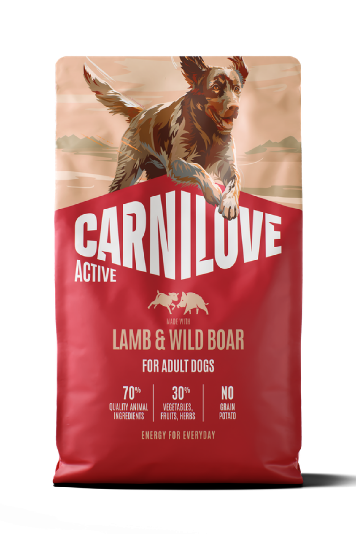 CARNILOVE ACTIVE Tahılsız Yetişkin Köpekler İçin Kuzu & Yaban Domuzu Etli Kuru Mama 12 kg