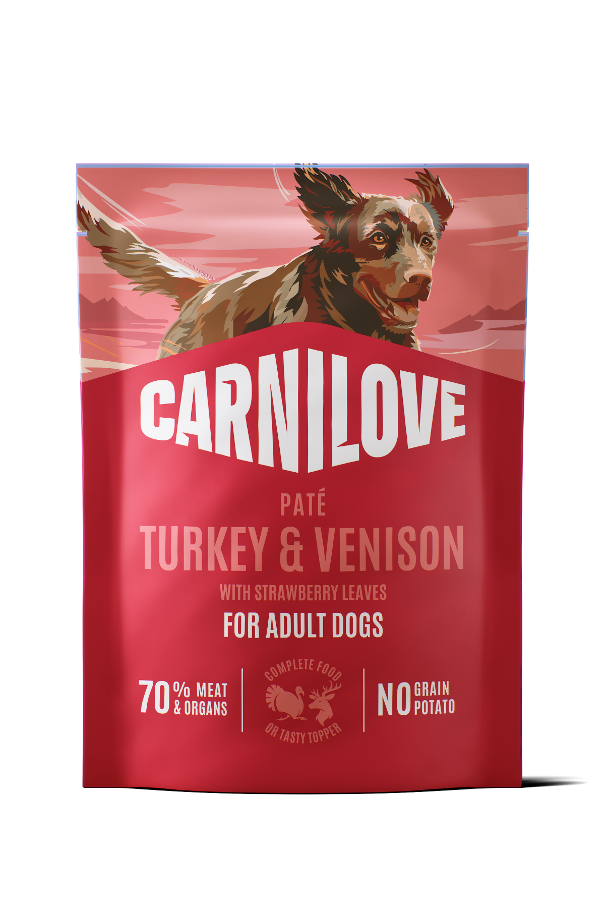 Hindi Eti & Geyik Eti (Çilek Yapraklı) İçeren Köpek Pouch Yaş Mama 300 gr