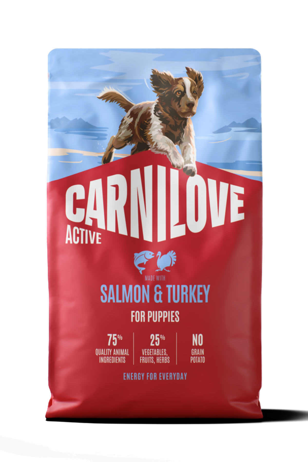 CARNILOVE ACTIVE Tahılsız Yavru Köpekler İçin Somon & Hindi Etli Kuru Mama 12 kg