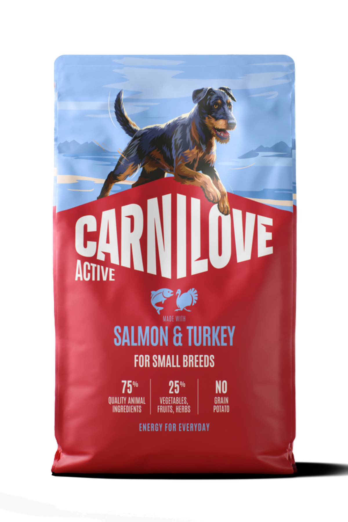 CARNILOVE ACTIVE Tahılsız Yetişkin Küçük Irk Köpekler İçin Somon & Hindi Etli Kuru Mama 1,5 kg