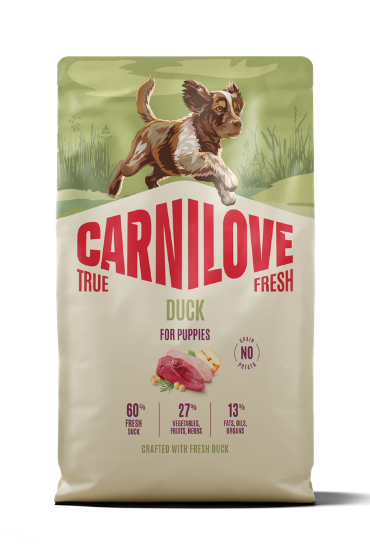 CARNILOVE TRUE FRESH Tahılsız Yavru Köpekler İçin Ördek Etli Kuru Mama 4 kg
