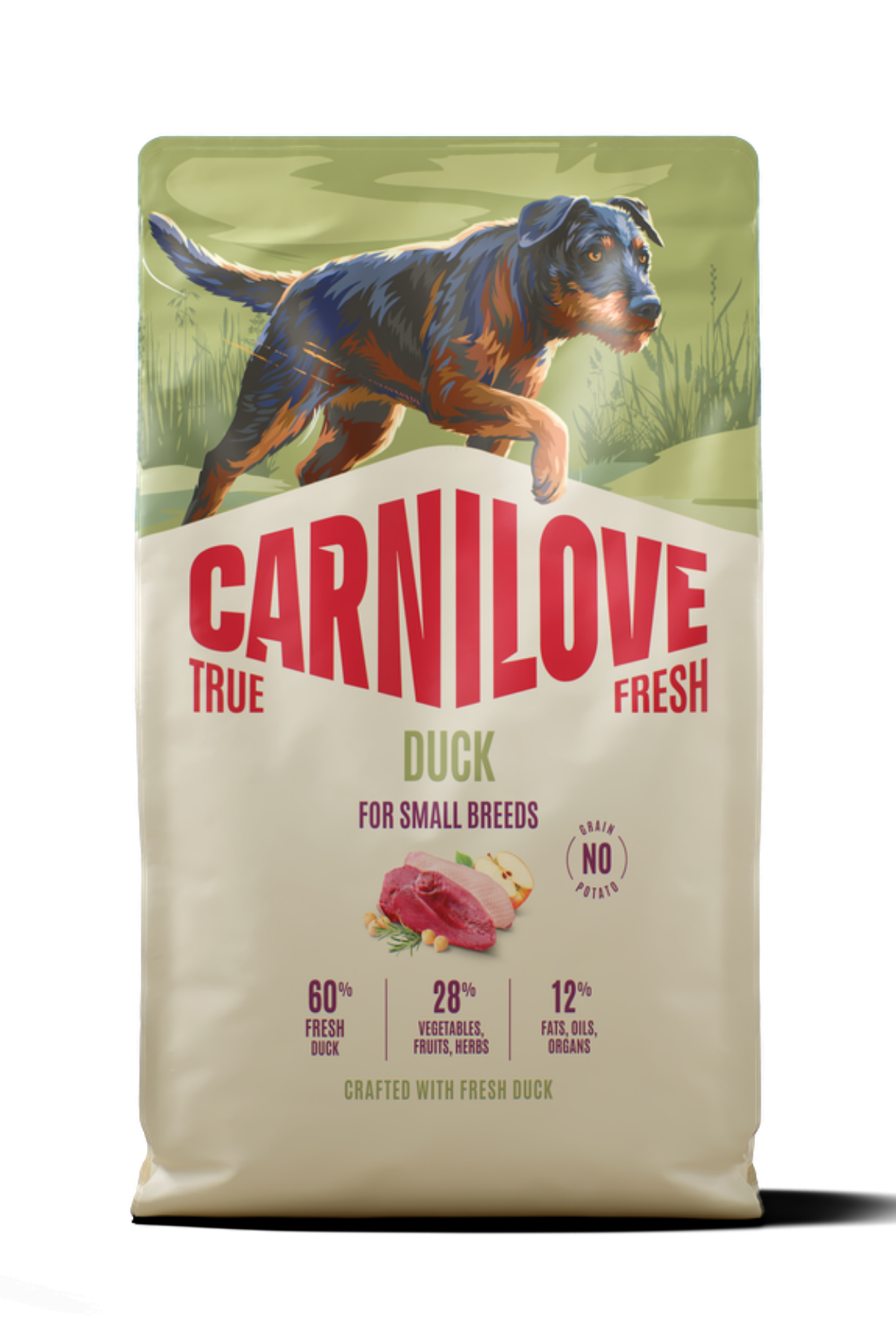 TRUE FRESH Tahılsız Yetişkin Küçük Irk Köpekler İçin Ördek Etli Kuru Mama 1,5 kg