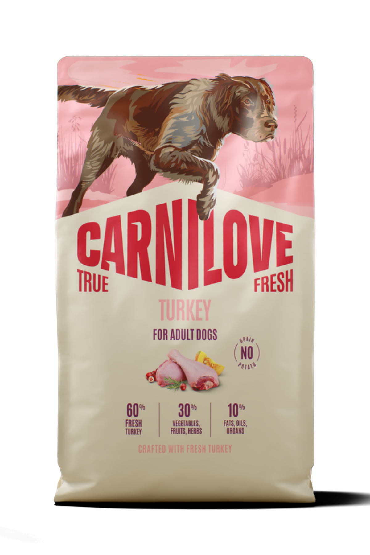 CARNILOVE TRUE FRESH Tahılsız Yetişkin Köpekler İçin Hindi Etli Kuru Mama 12 kg