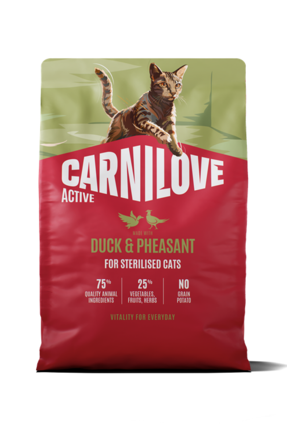 CARNILOVE ACTIVE Tahılsız Kısırlaştırılmış Yetişkin Kediler İçin Ördek & Sülün Etli Kuru Mama 6 kg