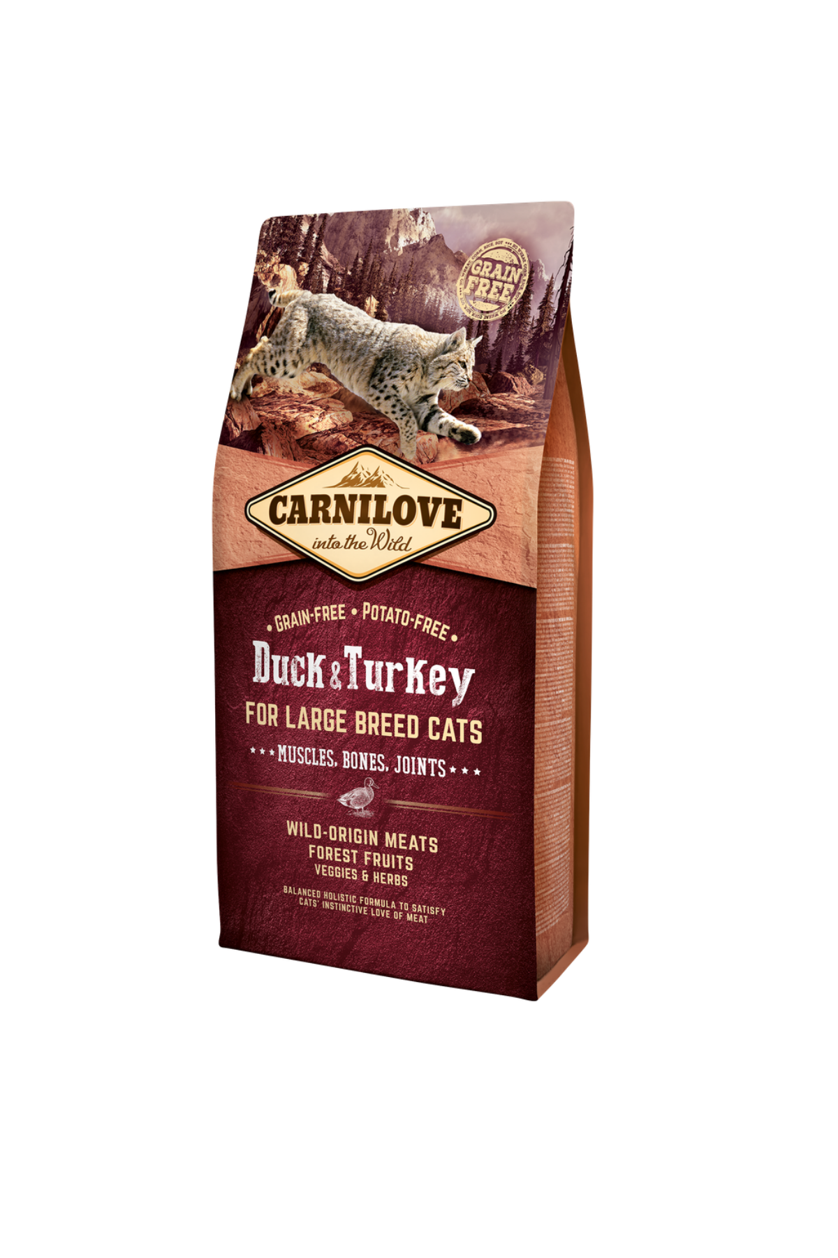 Ördekli & Hindili Tahılsız  İrı Irk Kedi  kuru Maması (Eklem, Kemik ve Kas Gelişimi Destekleyici ) 2 kg