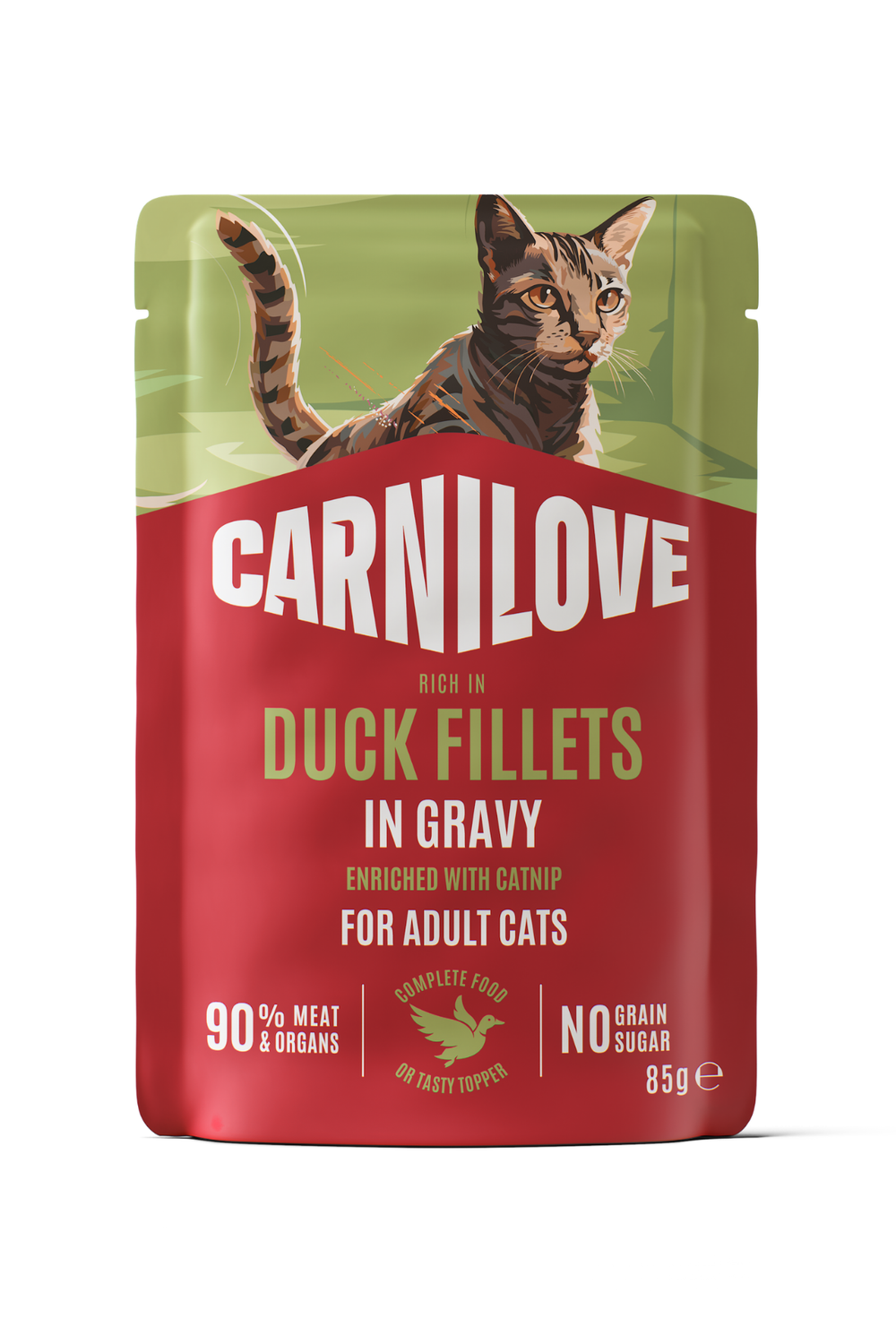 CARNILOVE Hindili & Ördekli (Kedi Naneli) Soslu Kedi Pouch Yaş Mama 85 gr