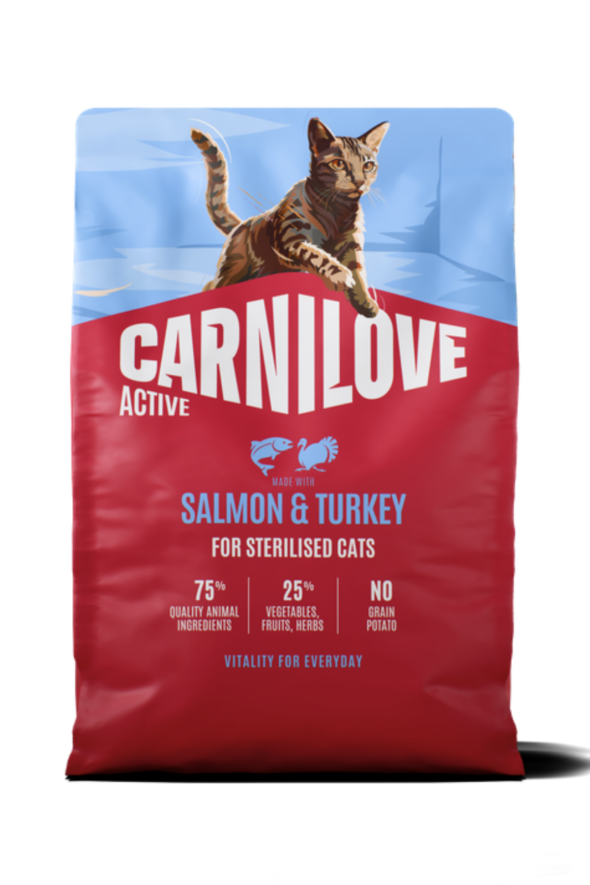 ACTIVE Tahılsız Kısırlaştırılmış Yetişkin Kediler İçin Somon & Hindi Etli Kuru Mama 2 kg