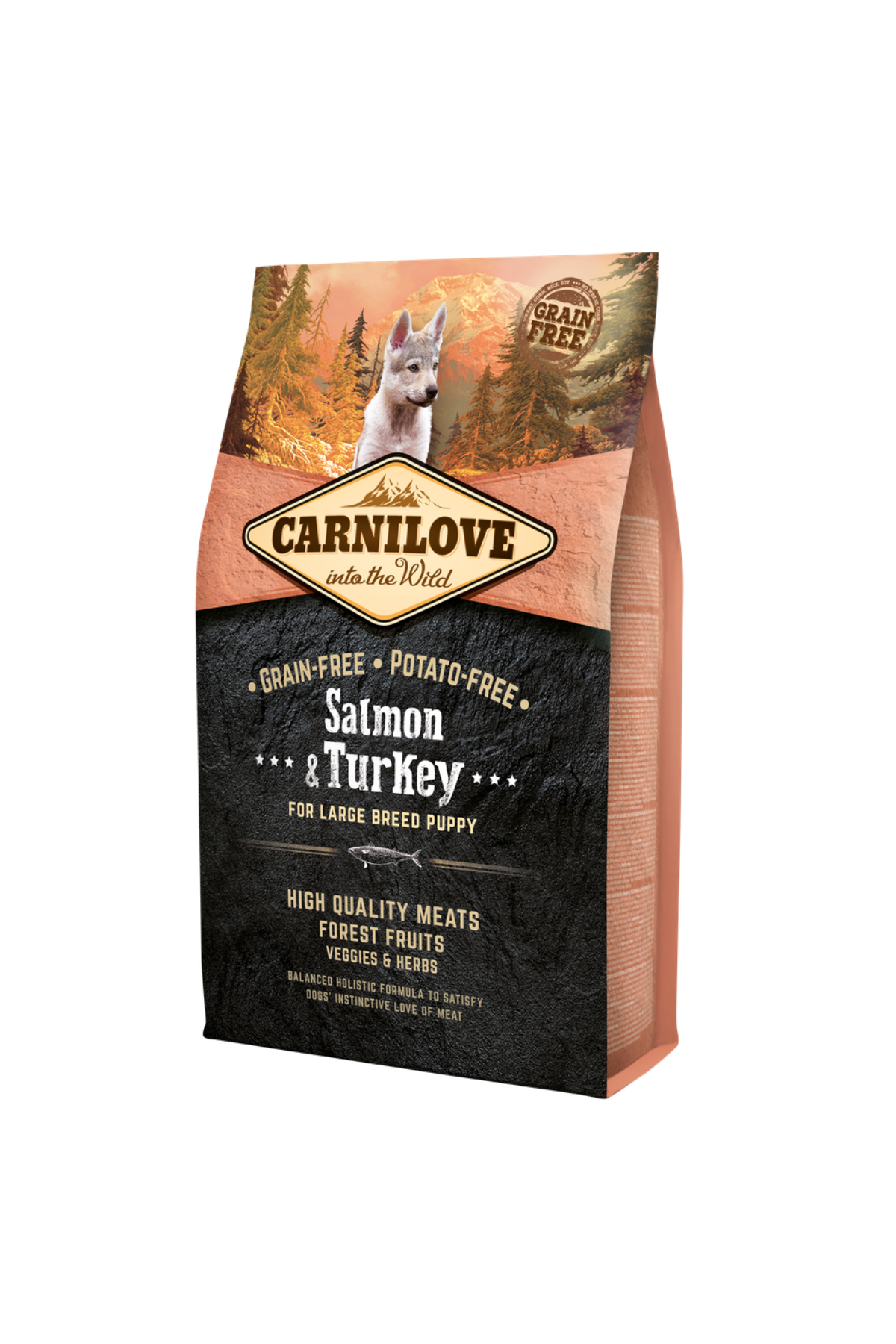 Somonlu & Hindili Tahılsız İri Irk  Yavru-Genç  Köpek Maması 4 kg