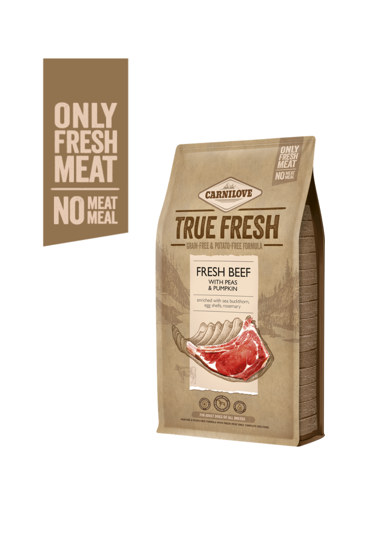 True Fresh Sığır Etli  Tahılsız Yetişkin Köpek Kuru Maması 1,4 kg