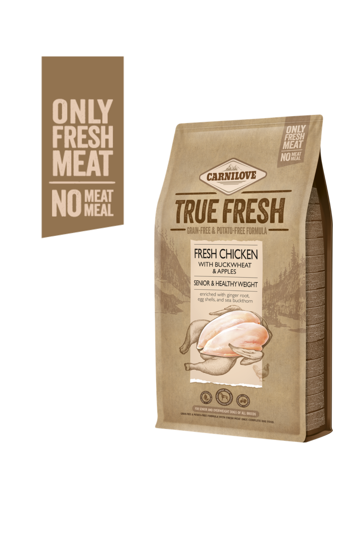 True Fresh Tavuklu Kilo Problemi olan veya yaşlı Köpekler için Tahılsız Kuru Mama 11,4 kg (Tüm Irklar için)